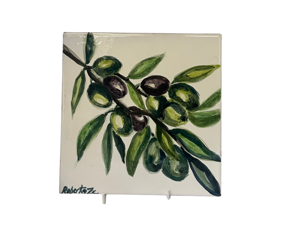 Olive Ceramic Tile (20cm x 20cm)