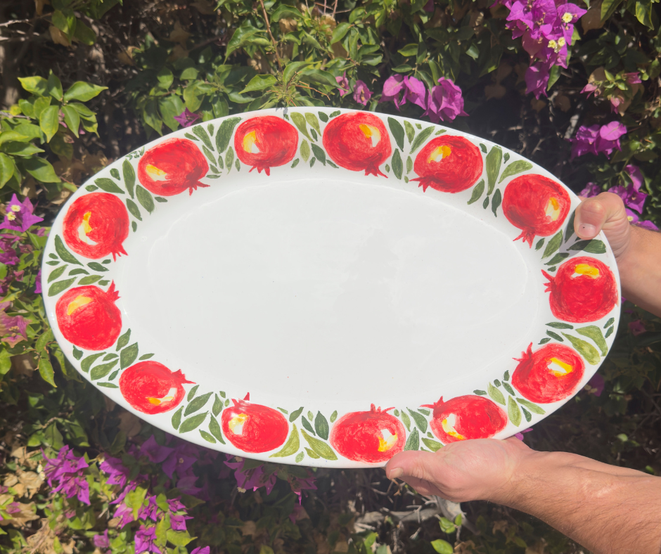 The Pomegranate Garden Platter (48cm X 30cm)