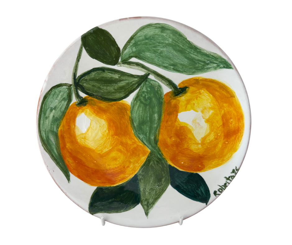 Two Orange Motif Small (20cm x 20cm)